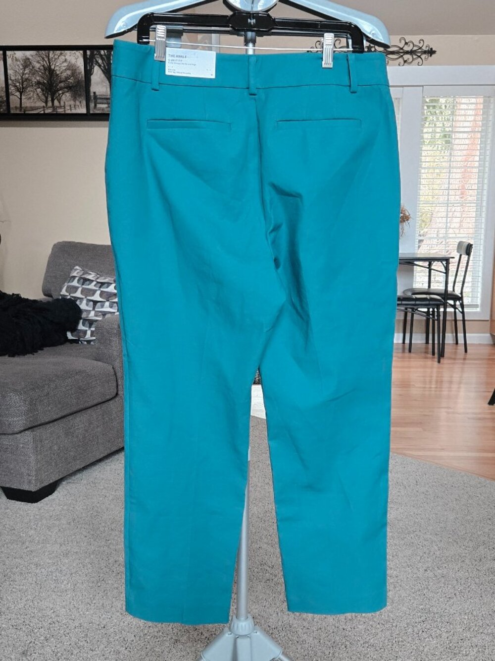 Ann Taylor Factory Teal Cropped Ankle Pants - Picture 3 of 5